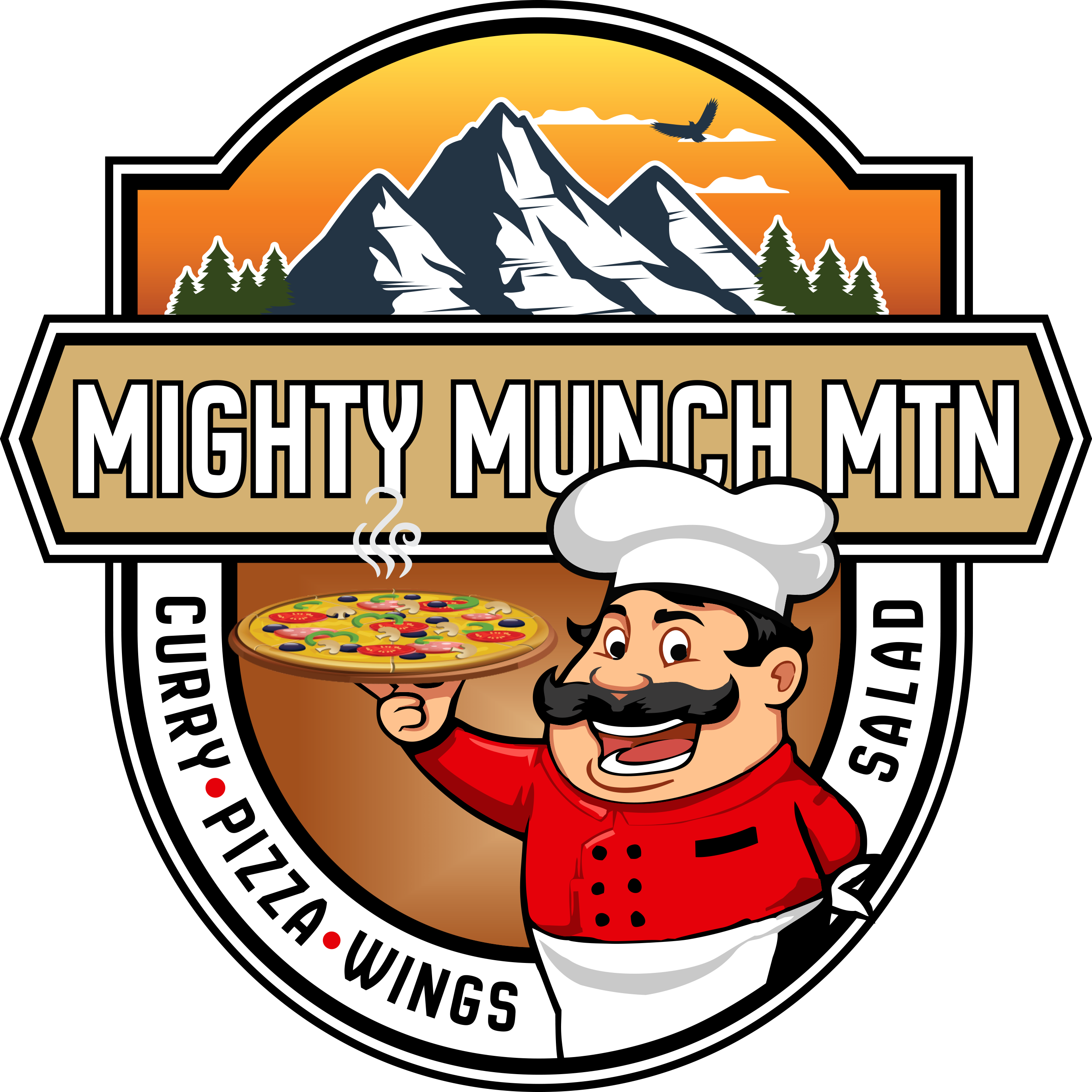 Migthy Munch Mtn Curry Pizza- SALMON